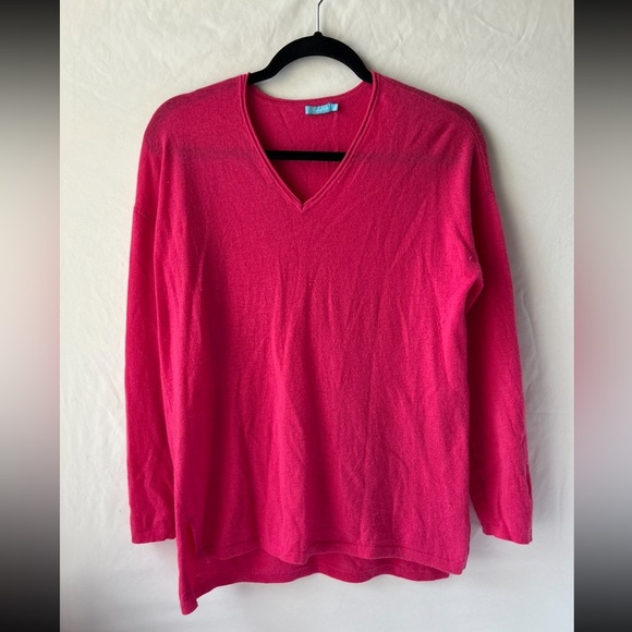 J.McLaughlin 100% Cashmere sweater hot pink - Picture 1 of 4
